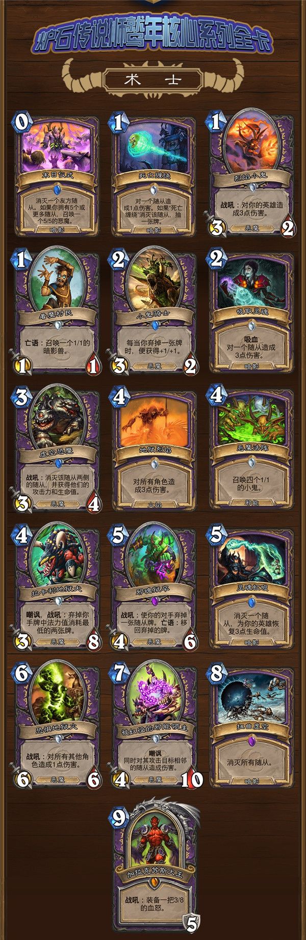 炉石传说基础卡牌大全
